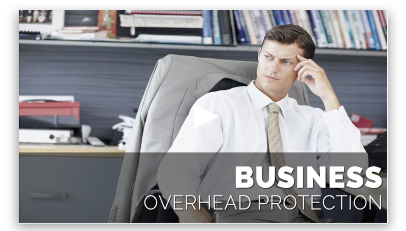 Business man thinking inside the office - Business Overhead Protection